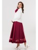 Юбочный костюм артикул: М-285 молочно-бордовый от Мублиз - вид 9