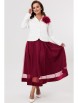 Юбочный костюм артикул: М-285 молочно-бордовый от Мублиз - вид 10