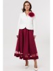 Юбочный костюм артикул: М-285 молочно-бордовый от Мублиз - вид 1