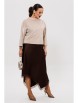 Юбочный костюм артикул: М-302 беж+шоколад от Мублиз - вид 14