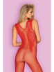 Боди артикул: N112 КРАСНЫЙ Bodystocking от Obsessive - вид 2