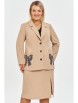 Юбочный костюм артикул: М218 бежевый от OVERYOU - вид 5