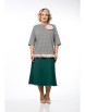 Юбочный костюм артикул: М236 мультиколор с изумрудом от OVERYOU - вид 1