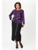 Юбочный костюм артикул: 1394 фиолетовый принт, черный от Мишель Шик - вид 6