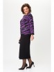 Юбочный костюм артикул: 1394 фиолетовый принт, черный от Мишель Шик - вид 7