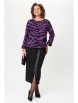 Юбочный костюм артикул: 1394 фиолетовый принт, черный от Мишель Шик - вид 8