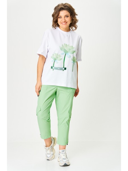 1414 белый, салатовый