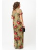 Брючный костюм артикул: 1426 хаки, цветы от Мишель Шик - вид 2