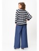 Кофта, джемпер артикул: 782/1 синий, полоска от Мишель Шик - вид 4