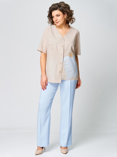 1266 бежево-голубой