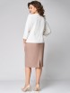 Юбочный костюм артикул: 1291 молочно-бежевый от МишельСтиль - вид 2