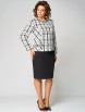 Юбочный костюм артикул: 1325 черно-белый от МишельСтиль - вид 6