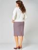 Юбочный костюм артикул: 1340 молочно-кофейный от МишельСтиль - вид 2