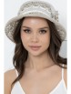 Головной убор артикул: ГОЛОВНЫЕ УБОРЫ ГАЙС (БЕЙЖ ВАЙТ) от Bellovera - вид 1