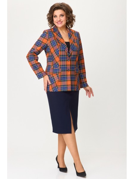 412+597 клетка терракот+синий