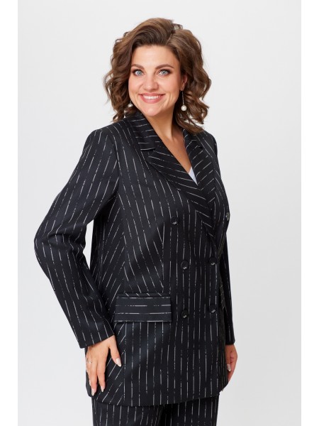 848 черный+белая полоска