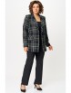 Брючный костюм артикул: 762+596 черный твид от БелЭльСтиль - вид 1