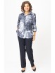 Блузка артикул: 877 синий принт от БелЭльСтиль - вид 4