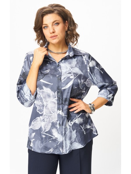 877 синий принт