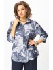 Блузка артикул: 877 синий принт от БелЭльСтиль - вид 1