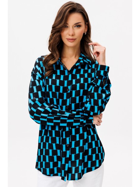 735 черно+голубой