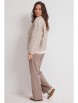 Брючный костюм артикул: 2626 коричневые тона+молочный от Магия Моды - вид 2