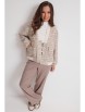 Брючный костюм артикул: 2626 коричневые тона+молочный от Магия Моды - вид 5