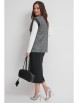 Юбочный костюм артикул: 2627 серый+черный от Магия Моды - вид 2