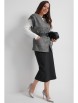 Юбочный костюм артикул: 2627 серый+черный от Магия Моды - вид 1