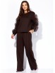 Брючный костюм артикул: 1403 шоколад от ТАиЕР - вид 1