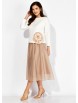 Юбочный костюм артикул: 1405 молочный, бежевый от ТАиЕР - вид 7
