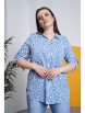 Блузка артикул: Блузка 2874 голубой принт от AVERI - вид 3