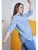 Блузка артикул: Блузка 2874 голубой принт от AVERI - вид 7