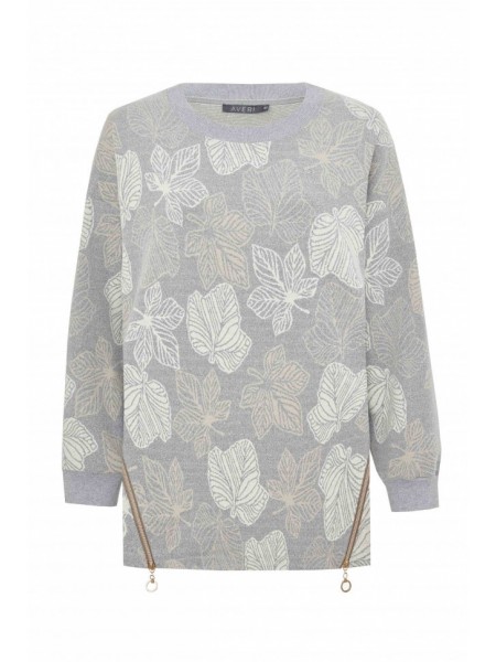 Жаккардовый свитшот А-силуэта арт.3518