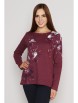 Кофта, джемпер артикул: Лонгслив Композиция, бордо меланж от Style Margo - вид 3