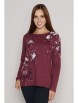 Кофта, джемпер артикул: Лонгслив Композиция, бордо меланж от Style Margo - вид 1