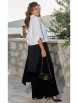 Брючный костюм артикул: 23813 черный+белый от Vittoria Queen - вид 2