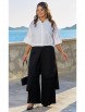 Брючный костюм артикул: 23813 черный+белый от Vittoria Queen - вид 5