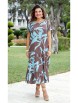 Платье артикул: 24923 коричневый+голубой принт от Vittoria Queen - вид 5