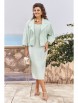 Плательный костюм артикул: 25503 светло фисташковый от Vittoria Queen - вид 1