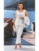 Брючный костюм артикул: 25673 белый+принт от Vittoria Queen - вид 6