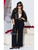 Брючный костюм артикул: 27603 черный золотой от Vittoria Queen - вид 1