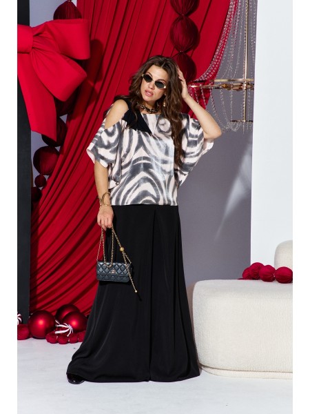 26233/1 серо-розовый, черный