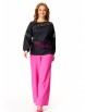 Брючный костюм артикул: М-7618 черный, фуксия от T&N - вид 6