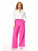 Брючный костюм артикул: М-7620 белый, фуксия от T&N - вид 1