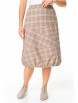 Юбка артикул: М-7638 бежевый в клетку от T&N - вид 3