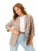 Жакет артикул: М-7653 бежево-голубая клетка от T&N - вид 4