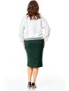Юбочный костюм артикул: М-7729 белый серебристый и изумруд серебро от T&N - вид 2