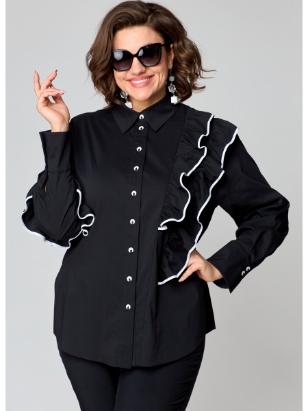 7136-1 черный+белое кружево