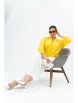 Брючный костюм артикул: 968 желтый/молоко от Andina - вид 19